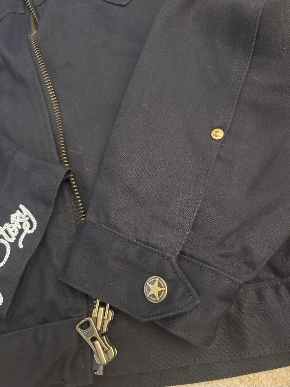 Levi's Black Stud-Trim Bomber Jacket